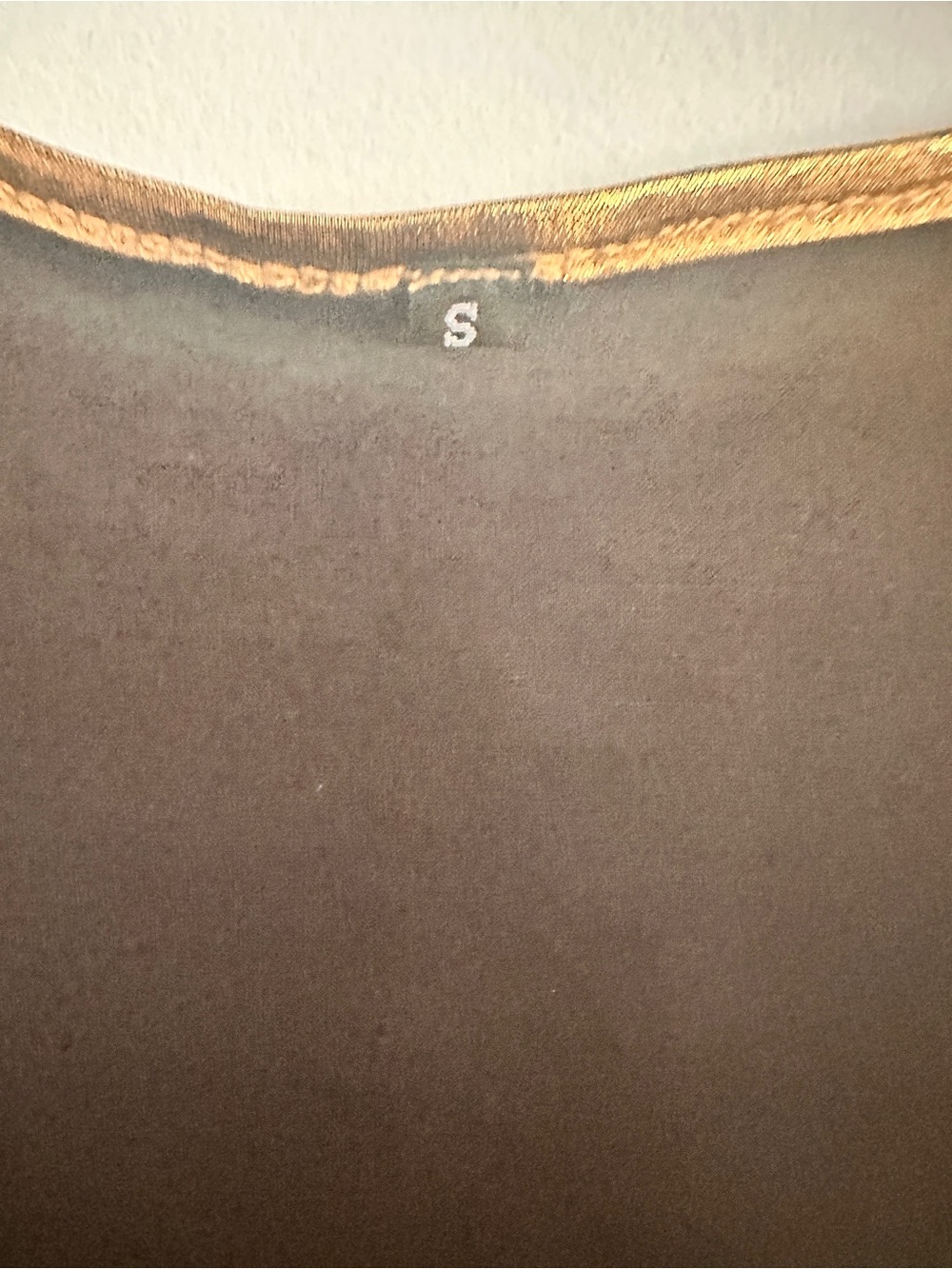 Gold Metallic Ruched Crop Top - Picture 3 of 6